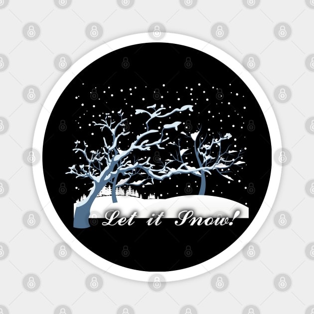 Frosted Trees Magnet by Kidrock96